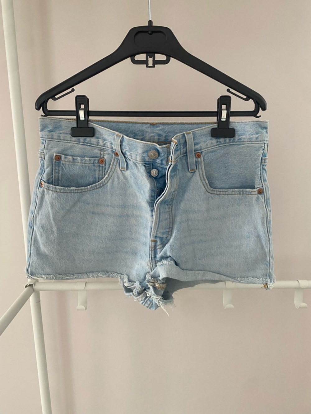 Levi's Light Blue Denim Cutoff Shorts